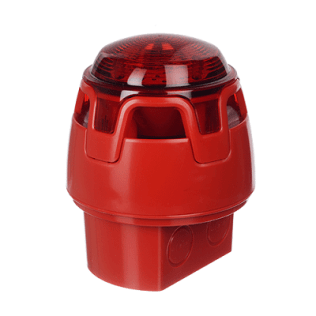 Sirena convenzionale rossa con lampeggiante led ro