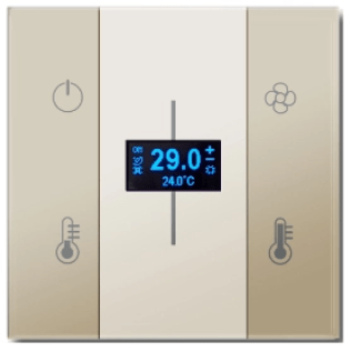 Qubik vertical cover termostato vetro 8 pulsanti 8