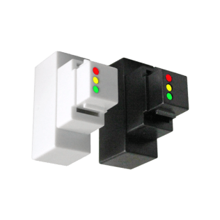 Presa remota per rj45, 1 in 1 out, buzzer, bianco