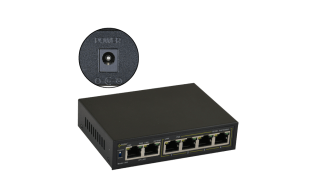 Switch poe a 6 porte per 4 telecamere ip s.alim.