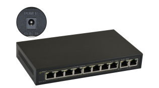 Switch poe a 10 porte per 8 telecamere ip s.alim.