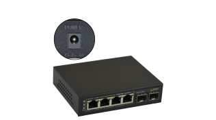 Switch poe a 6 porte per 4 telecamere ip s.alim.