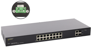 Switch poe a 16 porte per 16 telecamere ip s.alim.