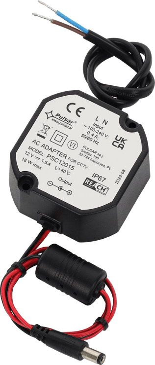 Alim.re ottagonale ip67 12vcc 1,5a 50x25x48mm