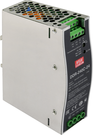 Convertitore ddr 24v/240w/10a dc/dc for din rail