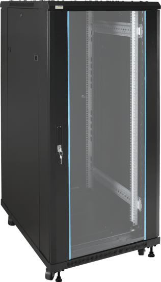 Rack 27u assemblato 600×1388×800 - pavimento