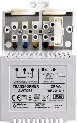 Trasformatore trp 20va/12v/14v