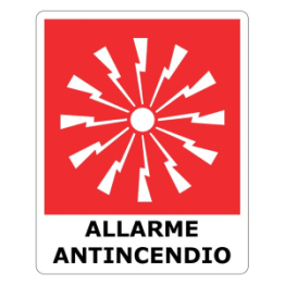 Pannello in plexiglass allarme incendio per sirene