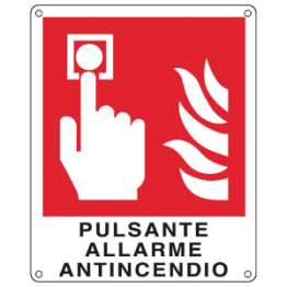 Cartello alluminio antincendio 120x145mm