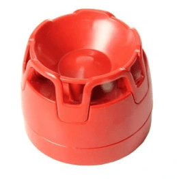 Sirena convenzionale di colore rosso, completa di