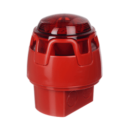 Sirena convenzionale rossa con lampeggiante led ro