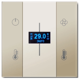 Qubik vertical cover termostato vetro 8 pulsanti 8