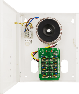 Alimentatore multiuscita per tvcc 12v 6a 8 out 1a