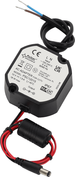 Alim.re ottagonale ip67 12vcc 1,5a 50x25x48mm