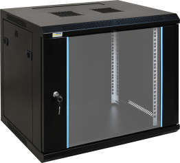 Rack 9u assemblato 600×503×450 - parete - nero