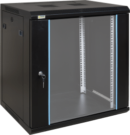 Rack 12u assemblato 600×636×450 - parete - nero