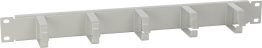 Pannello di gestione cavi, grigio - 1u - flat
