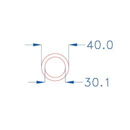 Tubo corrugato diam 40- mat 25 mt - prz al mt