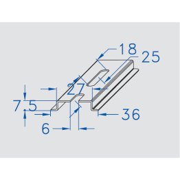 Profilo din zincato a caldo35 x 7,5 forato
