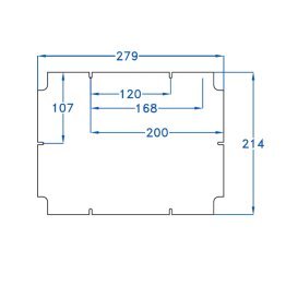 Piastra di fondo 280 x 215 per scatole 310 x 240
