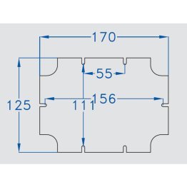 Piastra di fondo 185 x 135 per scatole 190 x 140