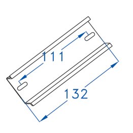 Profilo din per scatole 190 x 140 l.180 mm