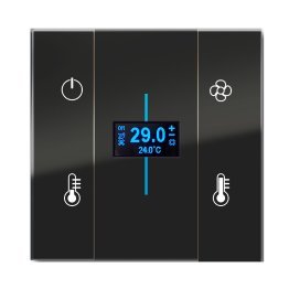 Qubik vertical cover termostato vetro 8 pulsanti 8