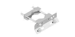 Supporto con staffa 230 mm inclinata a 45° revers