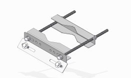 Supporto con staffa 300 mm inclinata a 45° revers
