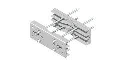 Supporto pesante con doppia staffa 380x140x4 mm -