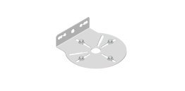 Supporto dome a palo/parete Ø 160 mm - acciaio -