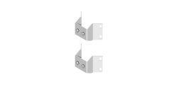 Coppia staffe ad angolo/parete - zincato