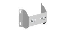 Supporto ad angolo 128x74x2 mm - interasse fissagg