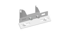 Supporto ad angolo 128x74x2 mm con staffa 300 mm i