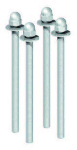 Set 4 tiranti per ancoraggi chimici - barre filett
