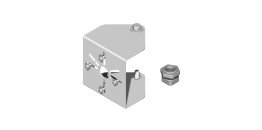 Staffa orientabile, parte frontale preforata 107x1