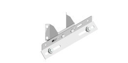 Supporto ad angolo 128x74x2 mm con staffa 400 mm i