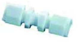 Connettore in pvc per la giunzione di due tubi in