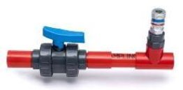 Valvola con innesto per pulizia tubo