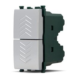 Doppio pulsante t2 622a alluminio