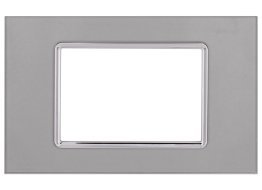 Placca vetro art 8003bl-3 3p silver