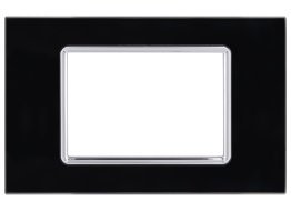 Placca vetro art 8003bl-2 3p nero