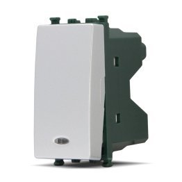 Interruttore spia (16a-250v) gem 661a alluminio