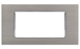 Placca metallo t1 8804-29 4p platino