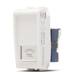 Presa telefono art 828b bianco -