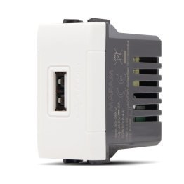 Presa usb (5v=2a 265v) art 829b bianco