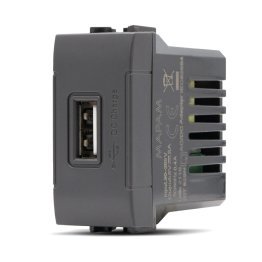 Presa usb (5v=2a 265v) art 829n nero