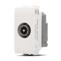 Presa tv passante art 834b bianco