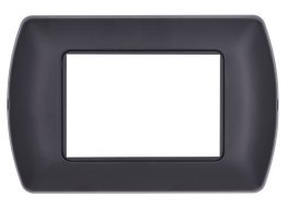 Placca metallo art 8803-02 3p nero