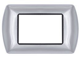 Placca metallo t1 8803-04 3p cromo